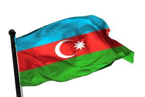 azerbaijan bandiera su un' bianca sfondo. - Immagine. foto