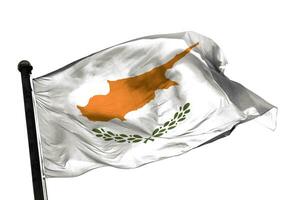 Cipro bandiera su un' bianca sfondo. - Immagine. foto