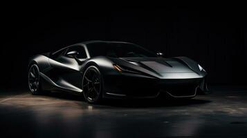 un' lussuoso, nero gli sport auto con un' elegante design foto