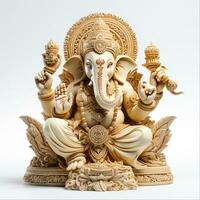 Ganesha divinità statua nel indù cultura, ai generato foto