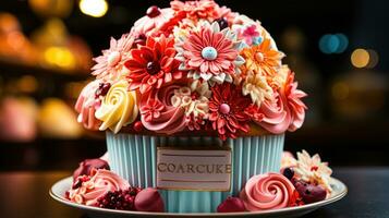 Cupcake couture immagini di decorato cupcakes quello Guarda piace miniatura capolavori ai generato foto