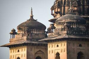 bellissimo Visualizza di orchha palazzo forte, raja Mahal e chaturbhuj tempio a partire dal jahangir mahal, orcha, madhya pradesh, jahangir Mahal - orchha forte nel orcha, madhya pradesh, indiano archeologico siti foto