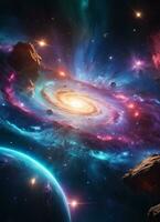 galassia spazio nebulosa sfondo sfondo ai generativo foto