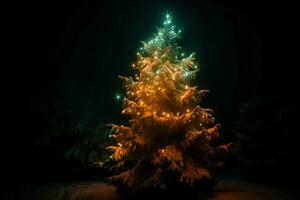 Natale albero notte arredamento. creare ai foto