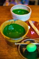 tè verde tradizionale in stile kyoto foto