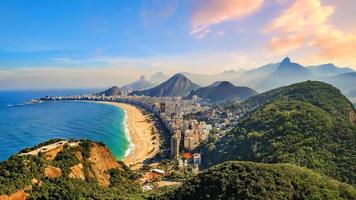 spiaggia di copacabana e spiaggia di ipanema a rio de janeiro, brasile foto