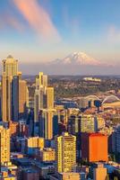 Seattle skyline del centro città paesaggio urbano nello stato di washington, usa foto