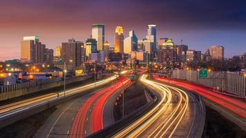 Minneapolis city skyline del centro usa foto