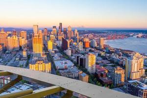 Seattle skyline del centro città paesaggio urbano nello stato di washington, usa foto