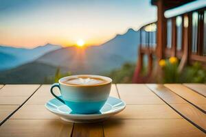 caffè su il terrazza. ai-generato foto