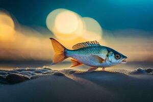 foto sfondo il cielo, pesce, il mare, il spiaggia, il mare, il mare,. ai-generato