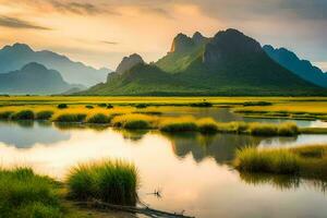 il montagne di Vietnam. ai-generato foto