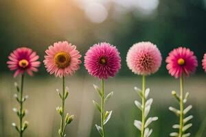 foto sfondo il sole, fiori, il campo, il sole, il fiori, il campo,. ai-generato