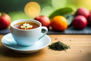 il benefici di potabile verde tè. ai-generato foto