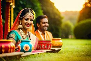 indiano nozze nel mumbai. ai-generato foto