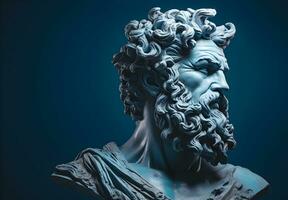 foto statua di il antico greco filosofo socrate nel Atene, Grecia. generativo ai