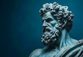 foto scultura di il antico greco mitico eroe generativo ai