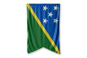 Isole Salomone bandiera e bianca sfondo. - Immagine. foto