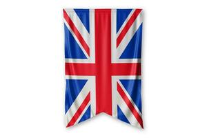 Regno Unito bandiera e bianca sfondo. - Immagine. foto