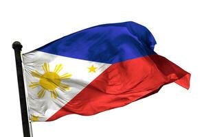 Filippine bandiera su un' bianca sfondo. - Immagine. foto
