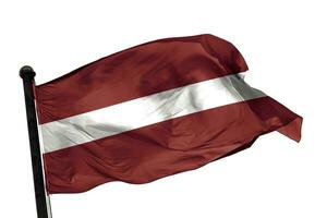 Lettonia bandiera su un' bianca sfondo. - Immagine. foto
