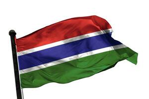 Gambia bandiera su un' bianca sfondo. - Immagine. foto