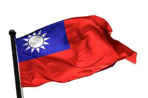 Taiwan bandiera su un' bianca sfondo. - Immagine. foto