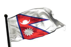 Nepal. bandiera su un' bianca sfondo. - Immagine. foto