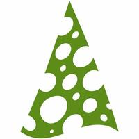 verde Natale albero decorazione e design. foto