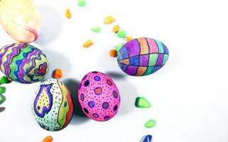 celebrazione delle vacanze pasquali delle uova di pasqua in primavera foto