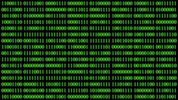 illustrazione di binario codifica verde leggero raggiante con cifre sfondo schermo.digitale pirata cyberspazio. algoritmo binario crittografia.web hud interfaccia.computer tenere sotto controllo informazione dati codice. foto