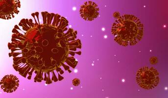 3d interpretazione di coronavirus nCoV-2019. coronavirus responsabile per asiatico influenza scoppio concetto background.influenza come pericoloso maggior parte nel il mondo come un' pandemia. virus vicino su focus.illustrazione. foto