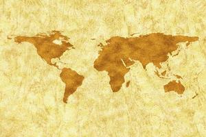 geografia mappa della terra in texture oro foto