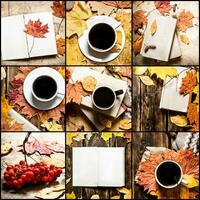 cibo collage di autunno fotografie. foto