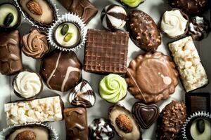 cioccolato caramelle nel scatola. foto