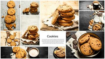 cibo collage di biscotti. foto