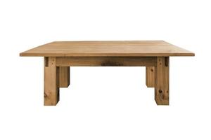 tavolo basso in legno isolato. foto