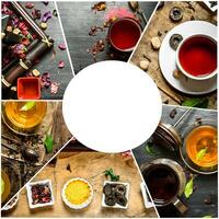 cibo collage di tè . foto