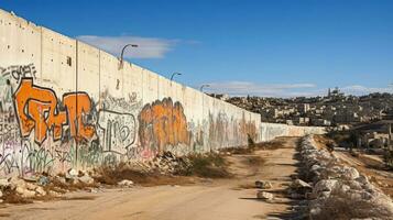 graffiti messaggi su israeliano palestinese muri birra dialoghi di dissenso e speranza foto
