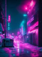 neon città strada foto