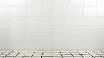 bianca piastrella parete scacchi sfondo bagno pavimento struttura. ai generato foto