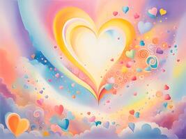 astratto colorato sfondo con un' cuore forma foto