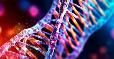 umano dna struttura, spirale, medico concetto - ai generato Immagine foto