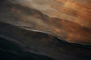 un astratto Immagine di un' roccia parete con arancia e nero colori generativo ai foto