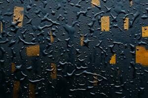 pioggia gocce su il finestra di un' auto generativo ai foto