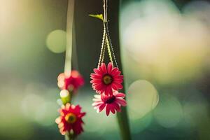 foto sfondo il cielo, fiori, il sole, il fiori, il sole, il fiori,. ai-generato