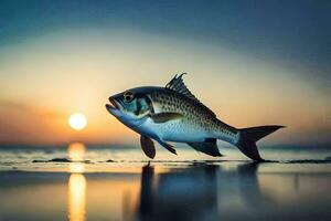 foto sfondo il cielo, pesce, il mare, il oceano, il mare, il mare,. ai-generato