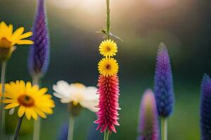 foto sfondo il sole, fiori, il sole, il fiori, il sole, il fiori,. ai-generato