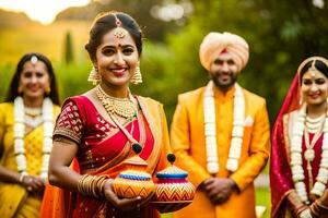 indiano nozze nel il UK. ai-generato foto