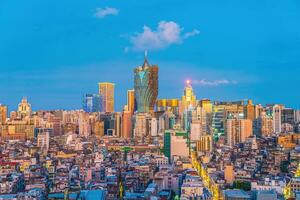 bellissimo paesaggio urbano di macau centro foto